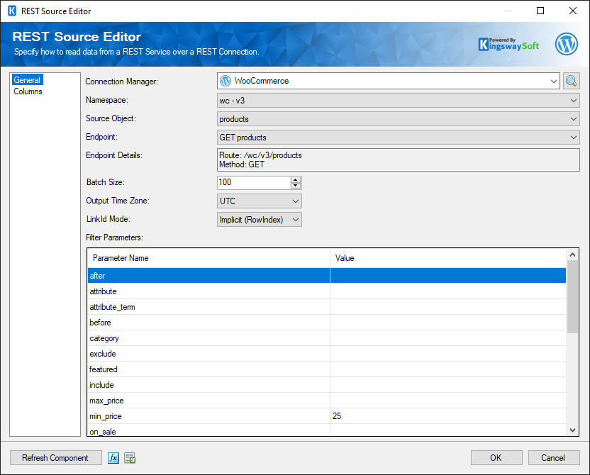 SSIS WordPress REST Source